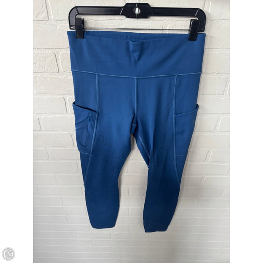 Athletic Leggings By Athleta In Blue, Size: 8