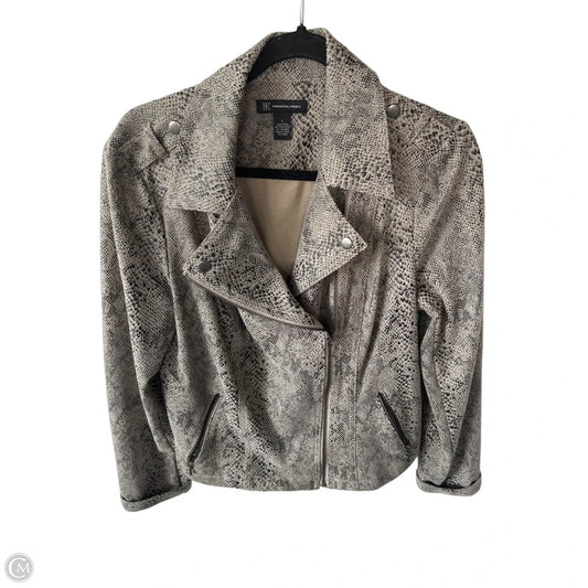 Jacket Moto By Inc In Snakeskin Print, Size: L