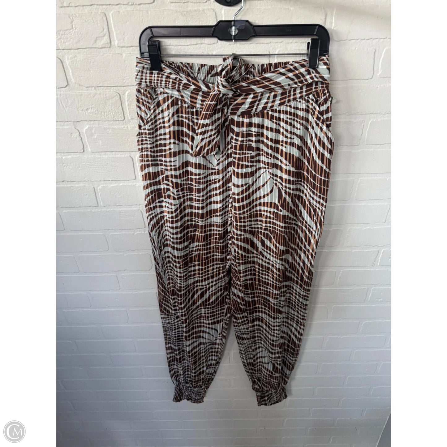 Pants Joggers By Lascana In Brown & Grey, Size: 8