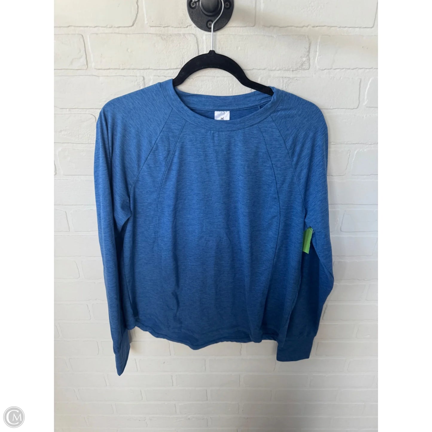 Athletic Top Long Sleeve Crewneck By Members Mark In Blue, Size: L