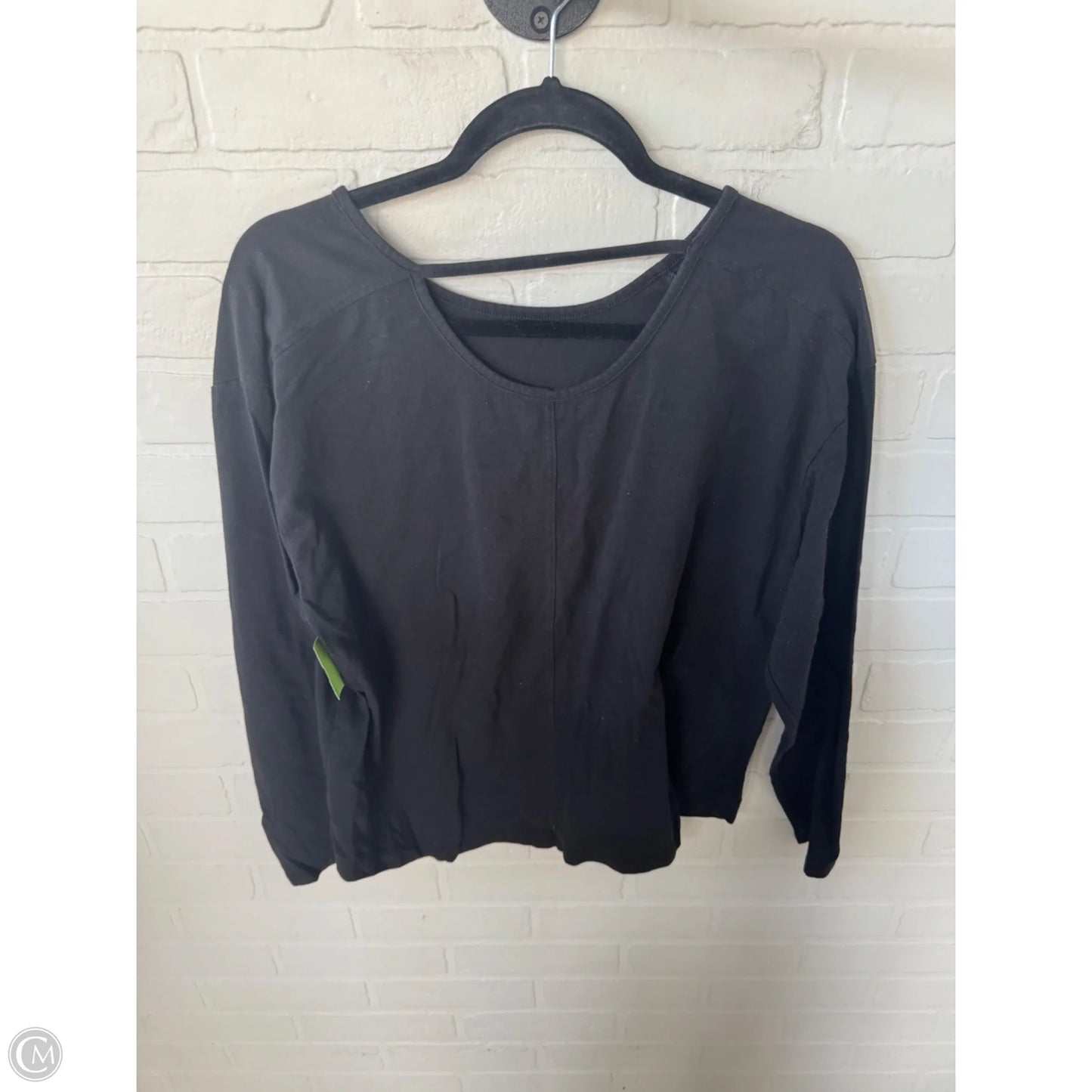 Athletic Top Long Sleeve Crewneck By Members Mark In Black, Size: M