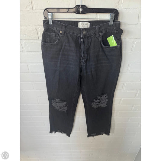 Jeans Straight By We The Free In Black Denim, Size: 4