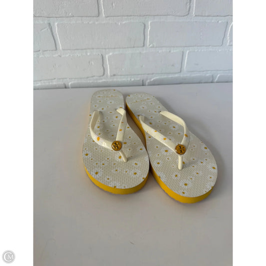 Sandals Designer By Tory Burch In Yellow, Size: 9.5