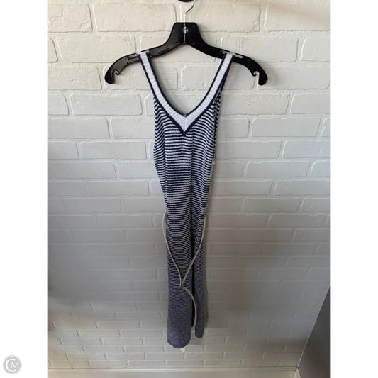 Dress Casual Midi By Clothes Mentor In Blue & White, Size: M