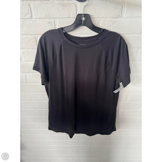 Athletic Top Short Sleeve By Tek Gear In Black, Size: L