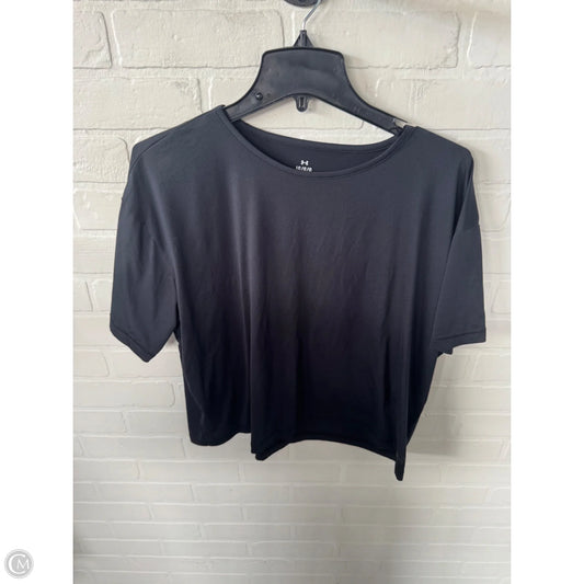Athletic Top Short Sleeve By Under Armour In Black, Size: L