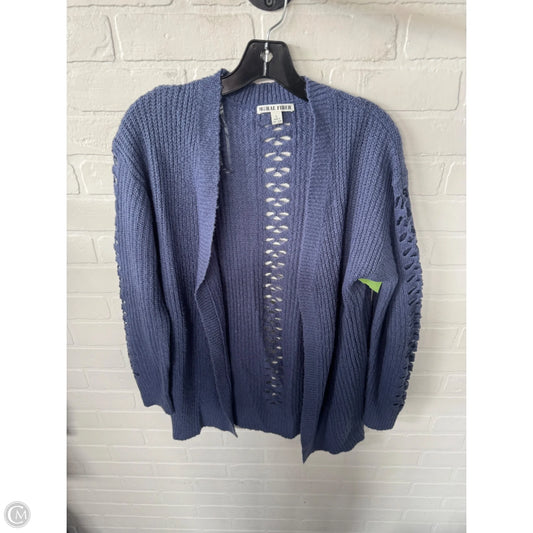 Sweater Cardigan By Clothes Mentor In Blue, Size: L
