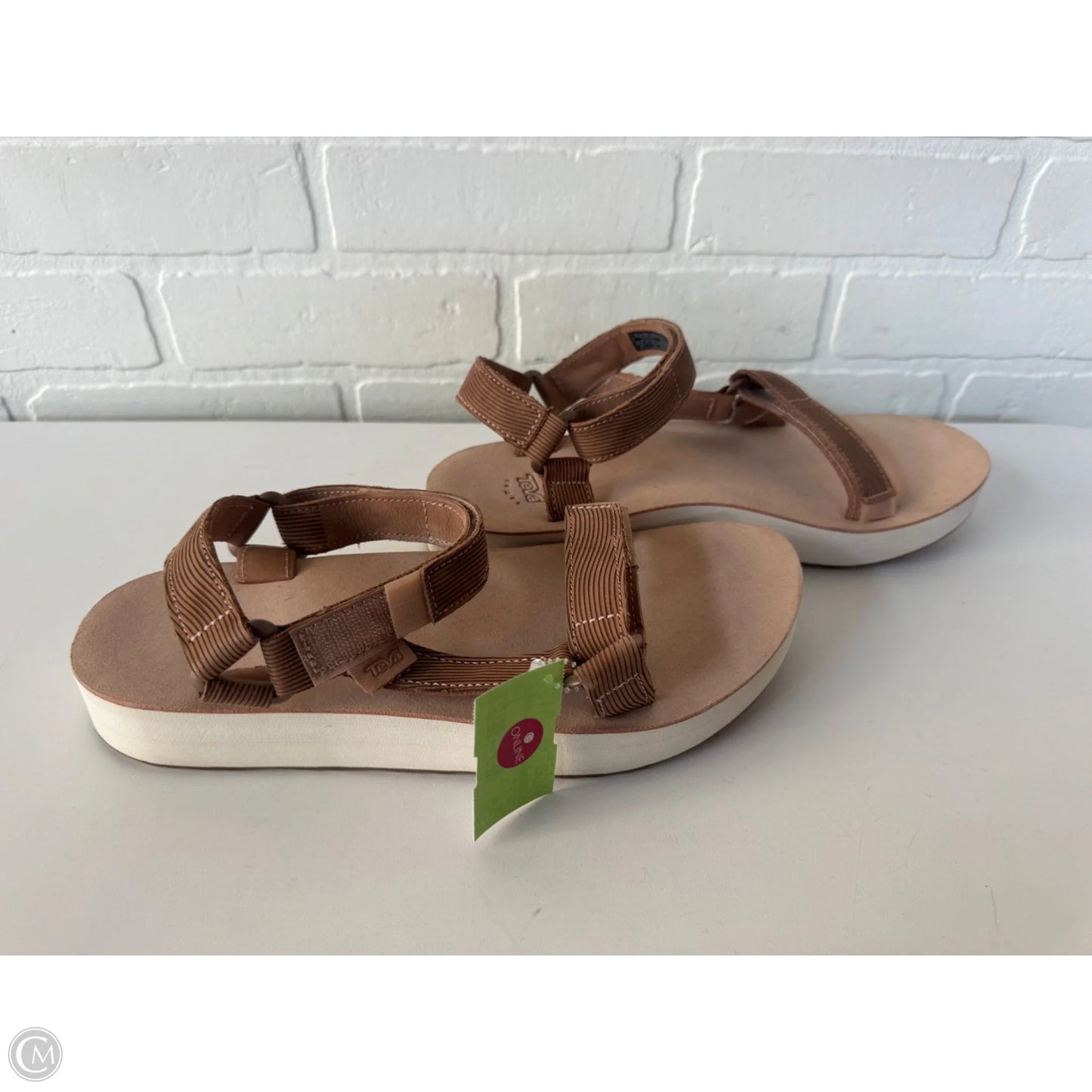 Sandals Flats By Teva In Tan, Size: 10