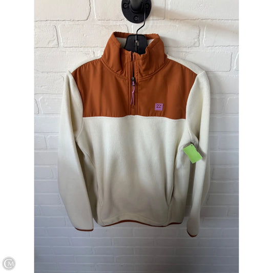 Jacket Fleece By Billabong In Cream & Tan, Size: S