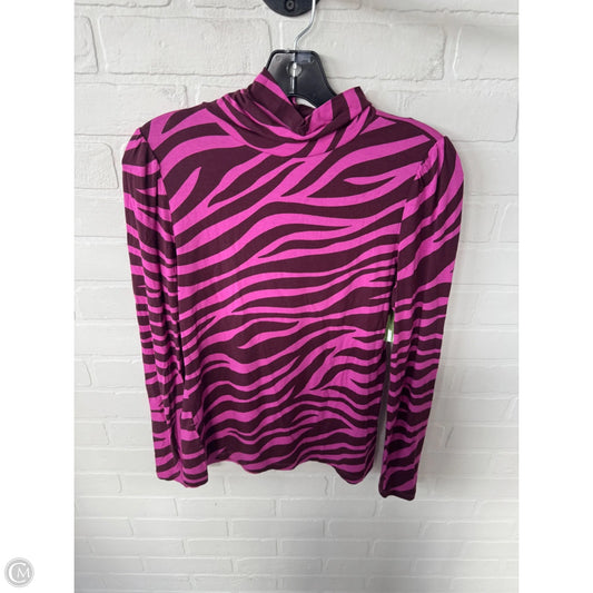 Top Long Sleeve By Ann Taylor In Pink & Purple, Size: S