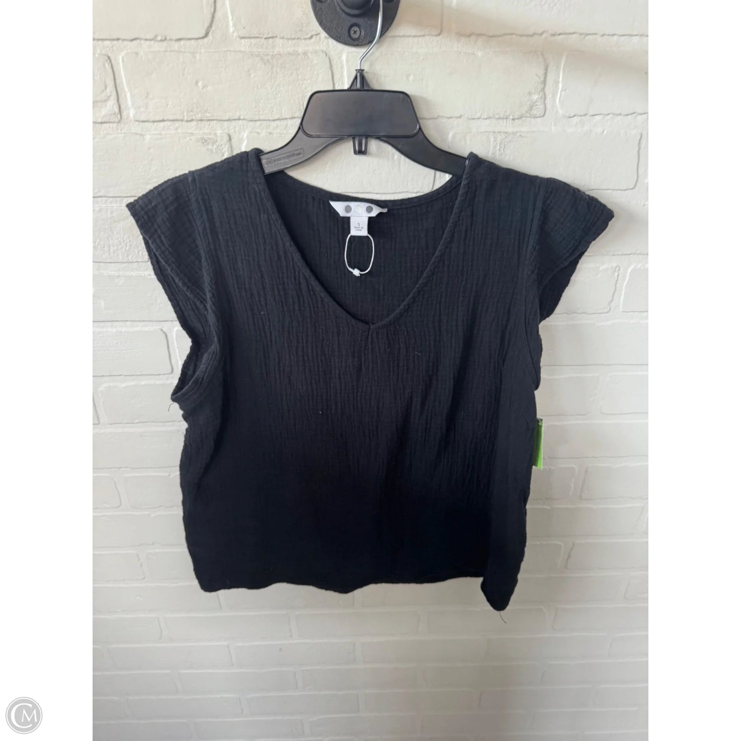 Top Short Sleeve By Three Dots In Black, Size: S