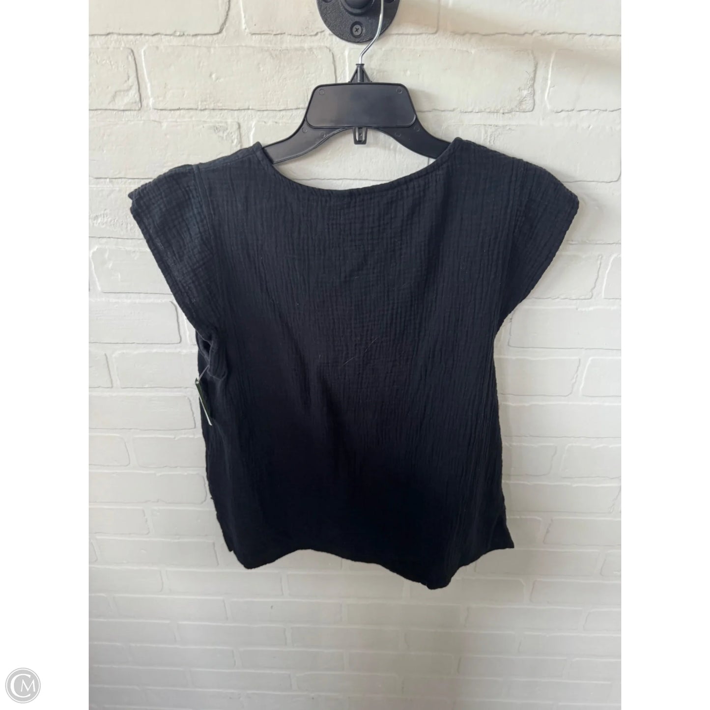 Top Short Sleeve By Three Dots In Black, Size: S