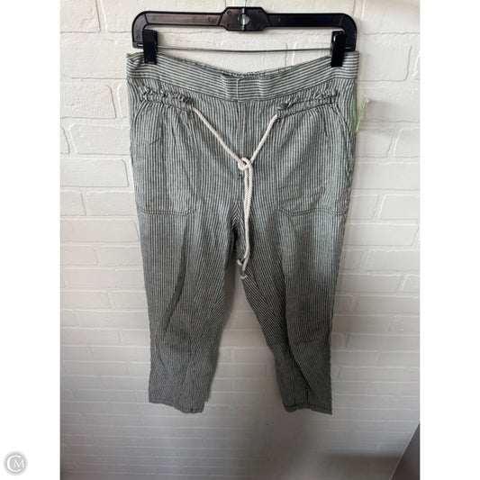 Pants Linen By Anthropologie In Green & White, Size: 4