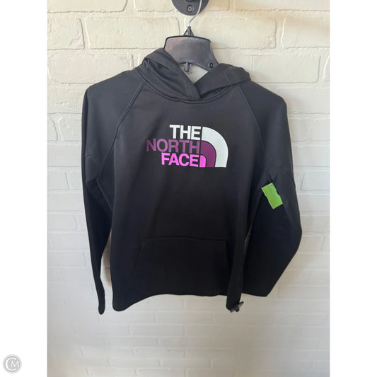 Athletic Sweatshirt Hoodie By The North Face In Black & Purple, Size: M