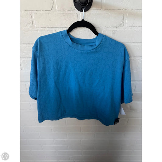 Top Short Sleeve Designer By Coach In Blue, Size: M