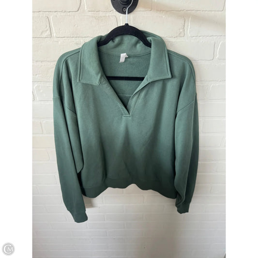 Sweatshirt Collar By Zella In Green, Size: L