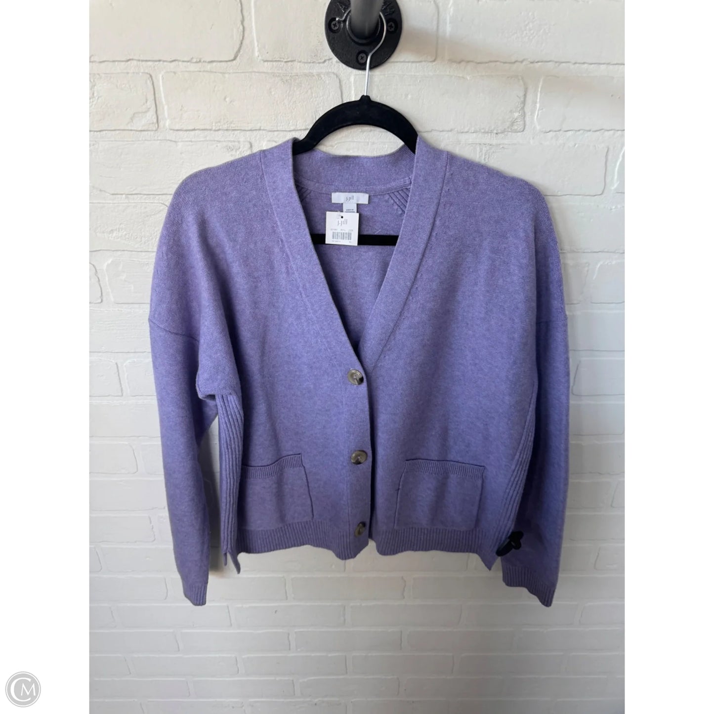 Sweater Cardigan By J. Jill In Purple, Size: M