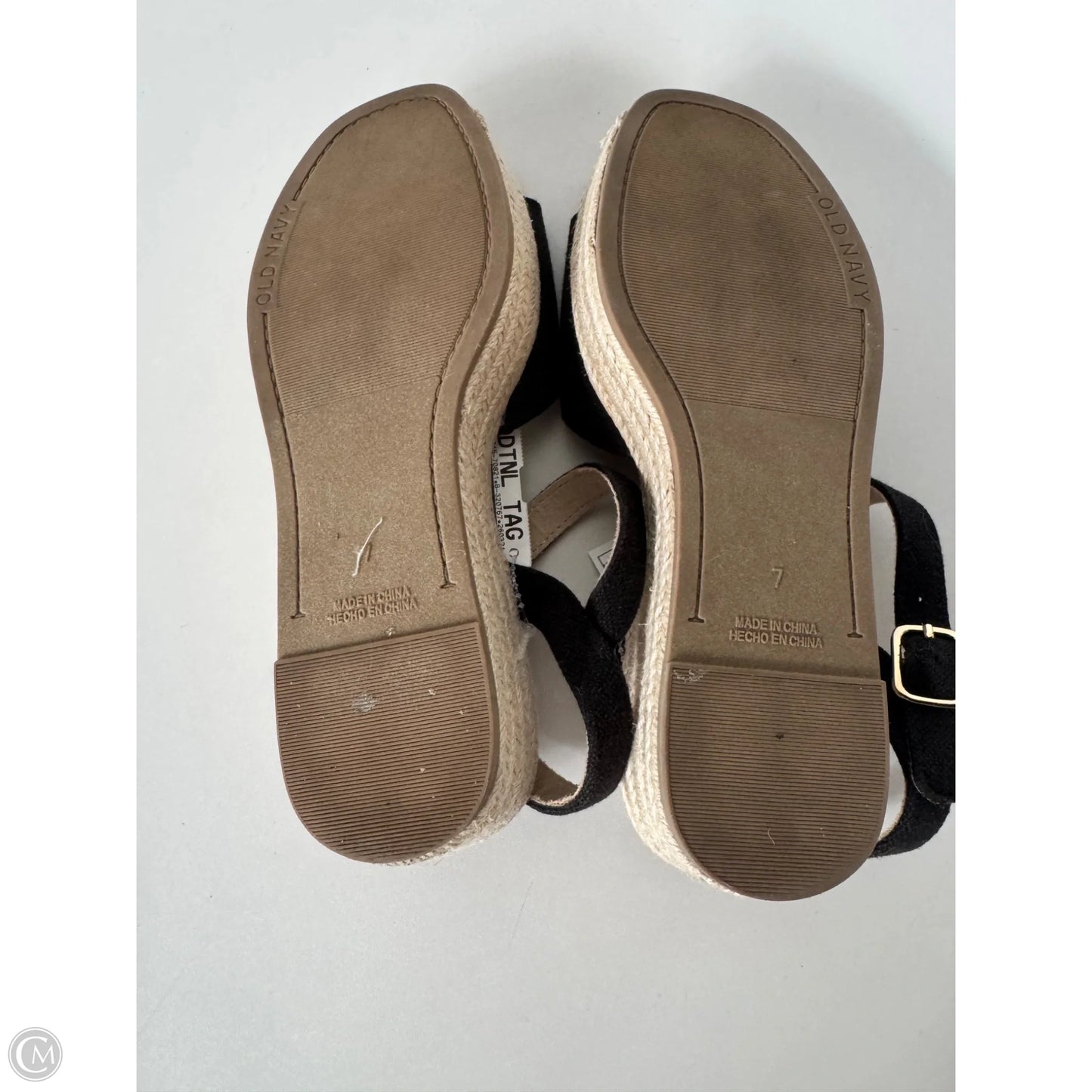 Sandals Flats By Old Navy In Black & Tan, Size: 7