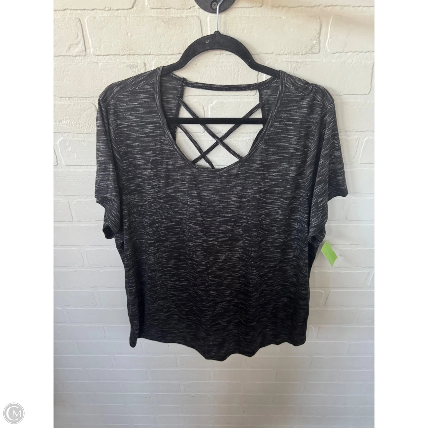 Athletic Top Short Sleeve By Rbx In Black, Size: 2x