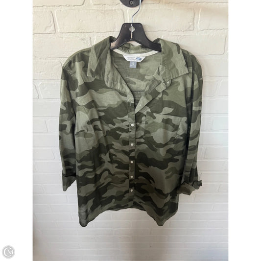 Top Long Sleeve By Old Navy In Camouflage Print, Size: Xl