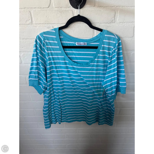 Top Short Sleeve Basic By 89th And Madison In Blue & White, Size: Xxl