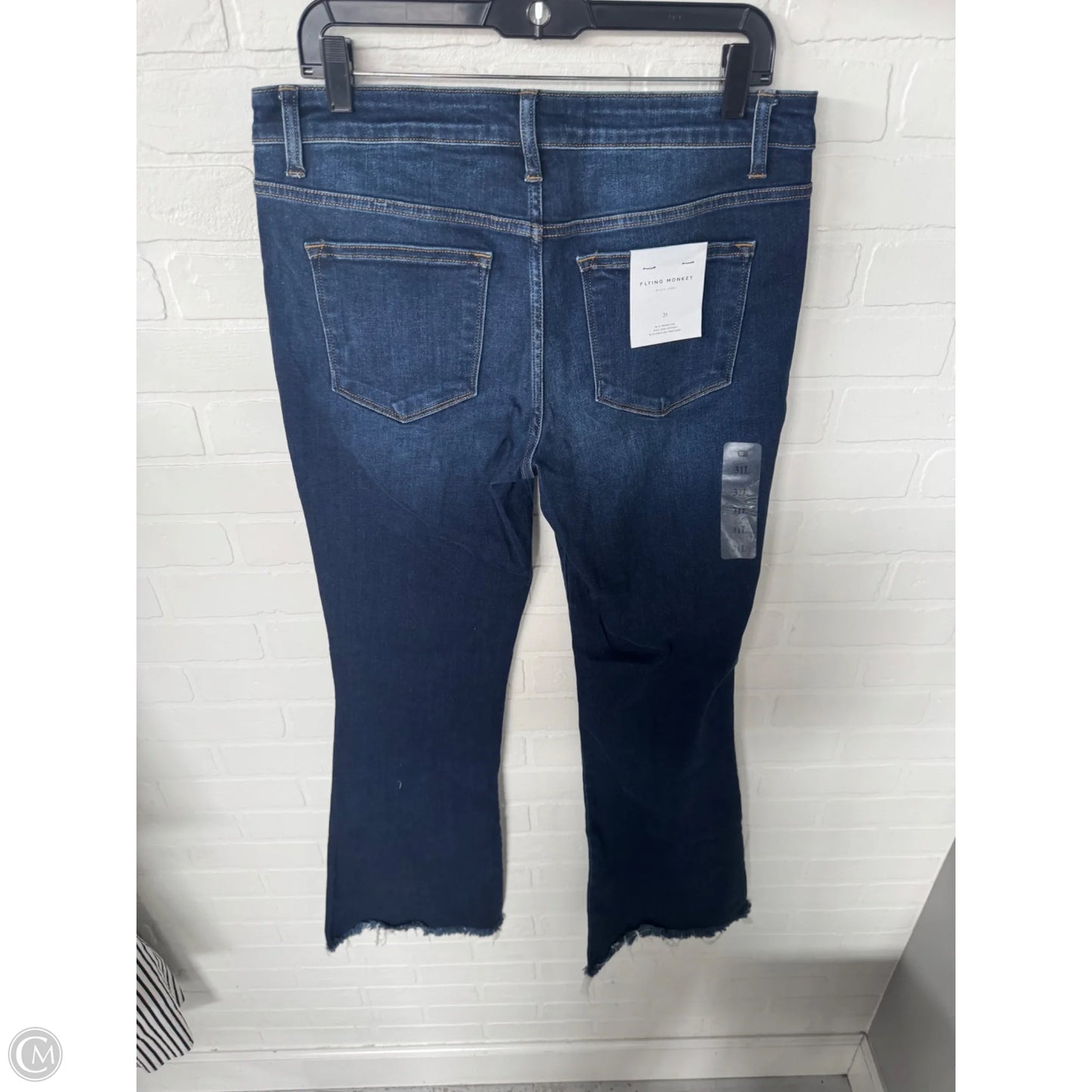 Jeans Flared By Flying Monkey In Blue Denim, Size: 12