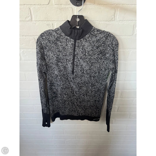 Athletic Top Long Sleeve Crewneck By Lululemon In Black & Grey, Size: S