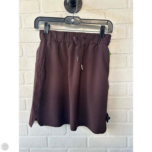 Athletic Skirt By Lululemon In Brown, Size: 4