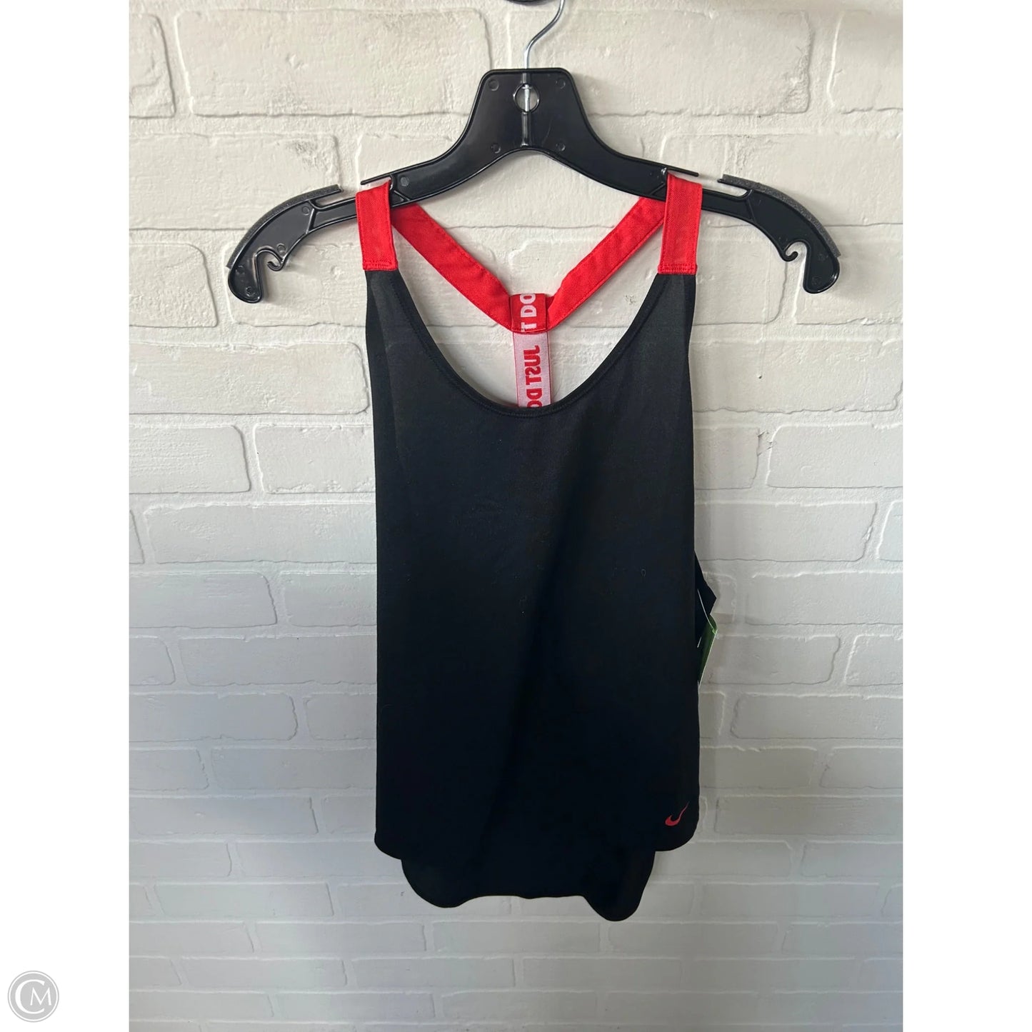 Athletic Tank Top By Nike In Black & Red, Size: L