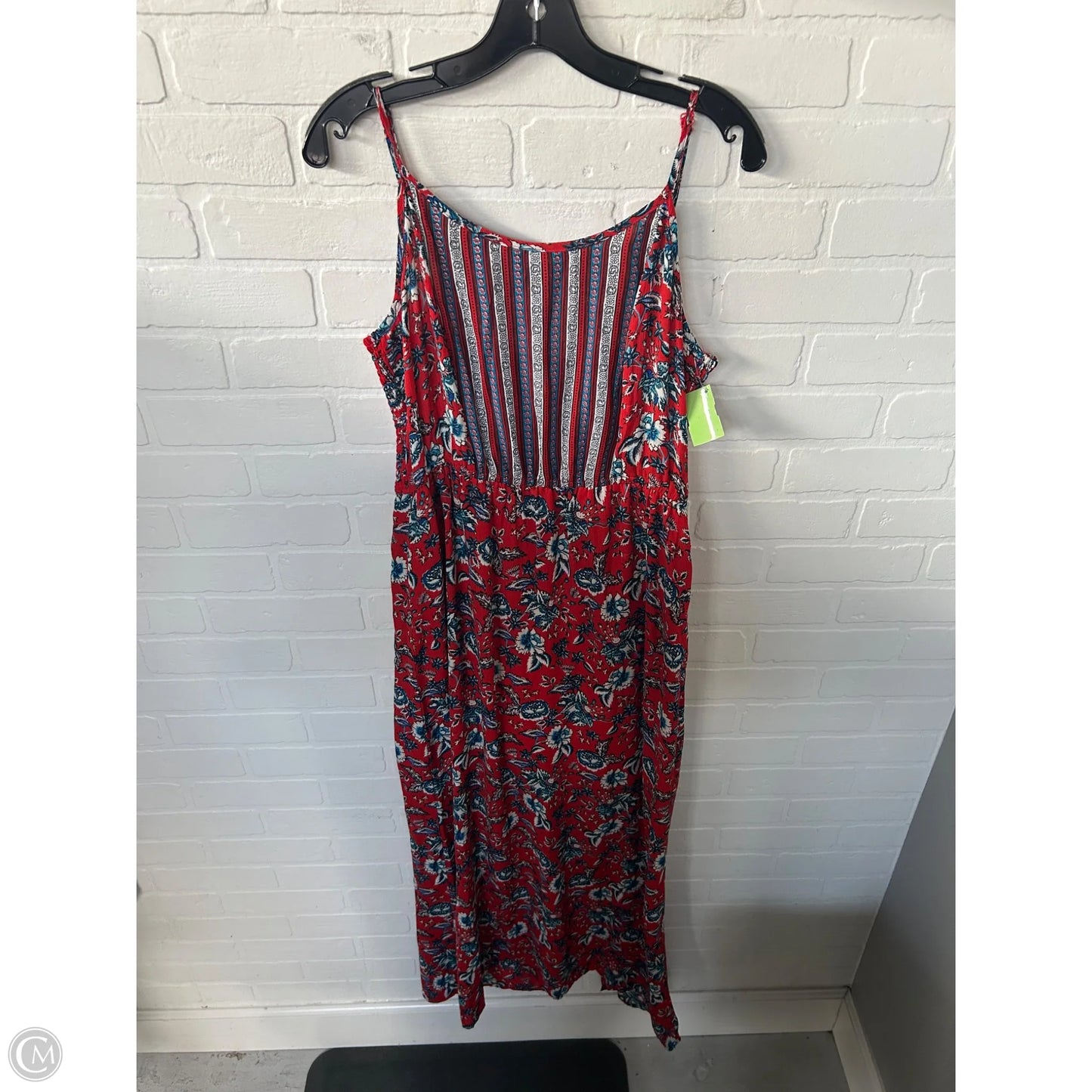 Dress Casual Maxi By Charming Charlie In Blue & Red & White, Size: L