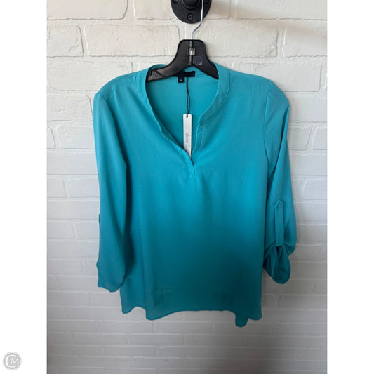 Top Long Sleeve By Gibson In Blue, Size: Xs