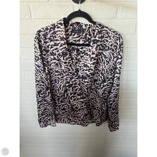 Top Long Sleeve By Apt 9 In Black & Purple, Size: Xl