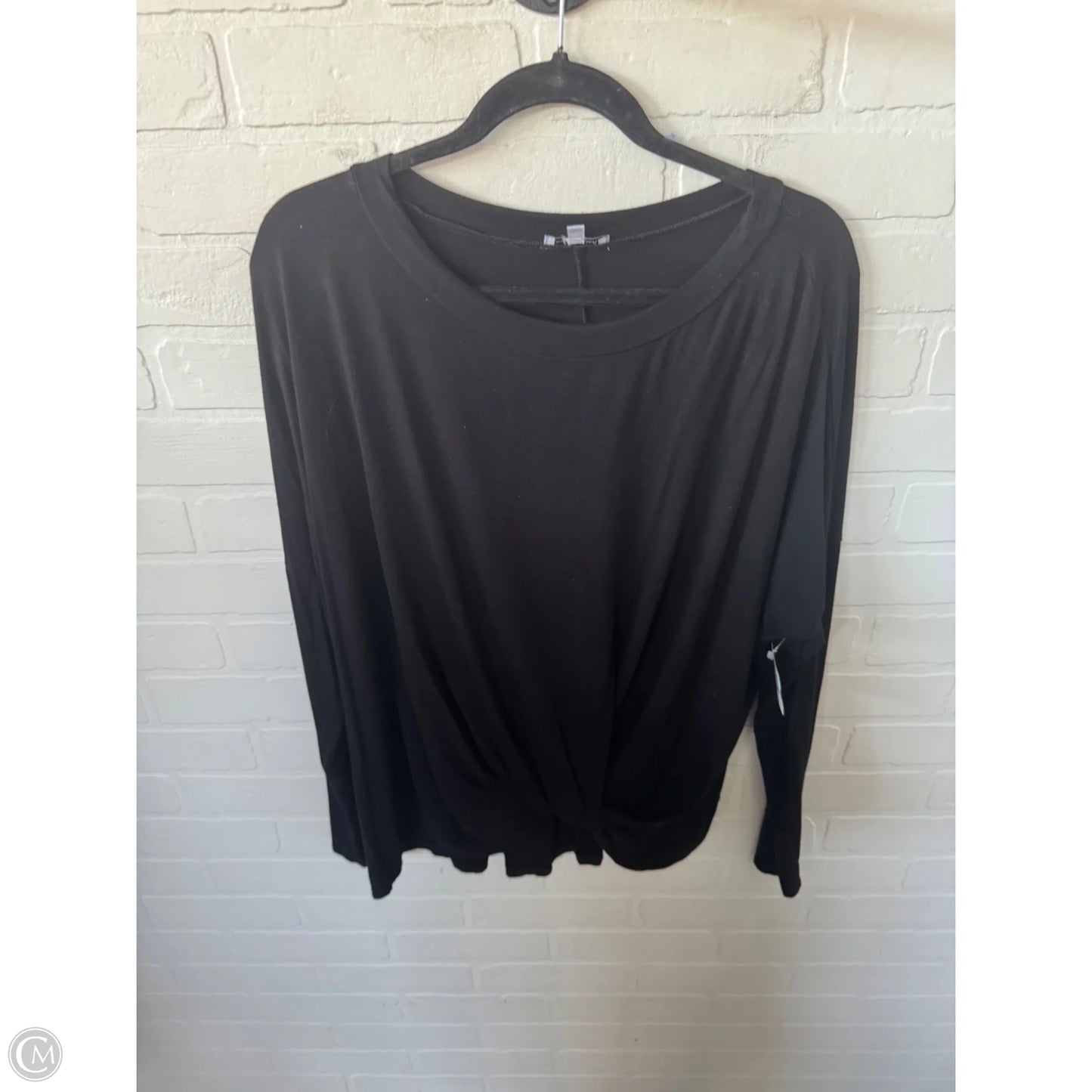Top Long Sleeve By White Birch In Black, Size: 1x