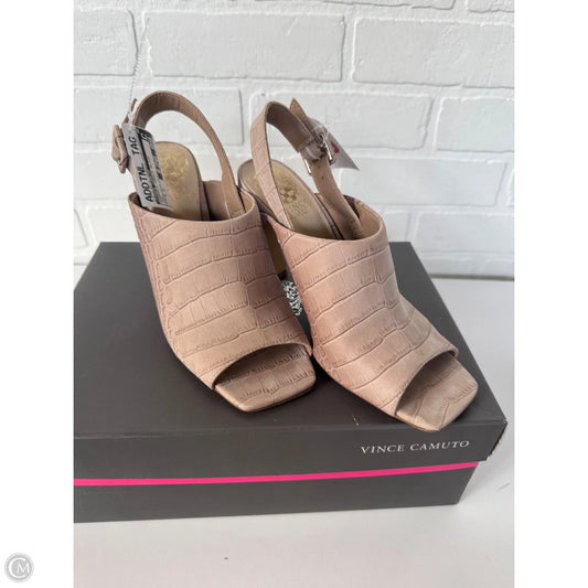 Sandals Heels Block By Vince Camuto In Tan, Size: 6.5