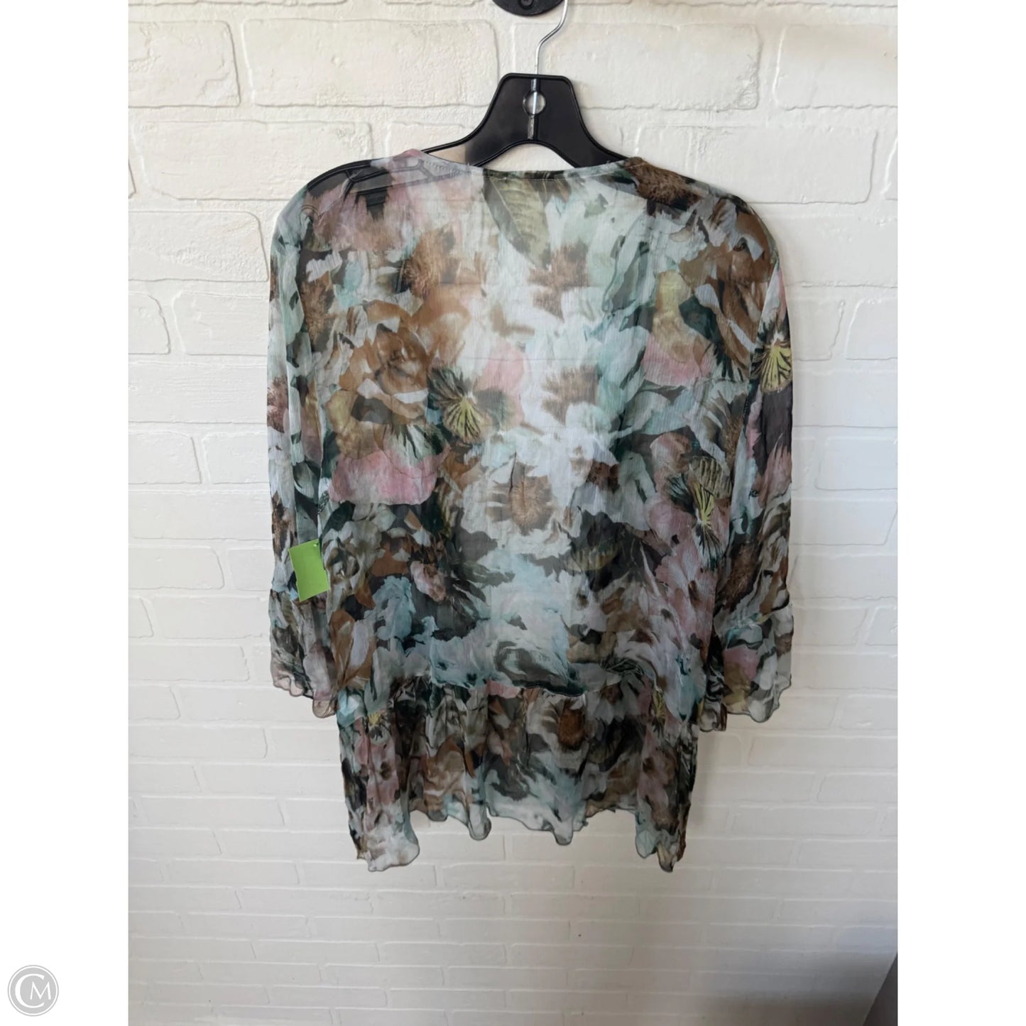 Kimono By Soft Surroundings In Green & Pink, Size: L