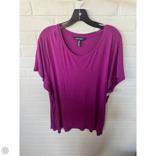 Top Short Sleeve Basic By Ellen Tracy In Purple, Size: Xxl