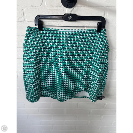 Athletic Skort By Cma In Green & White, Size: 12