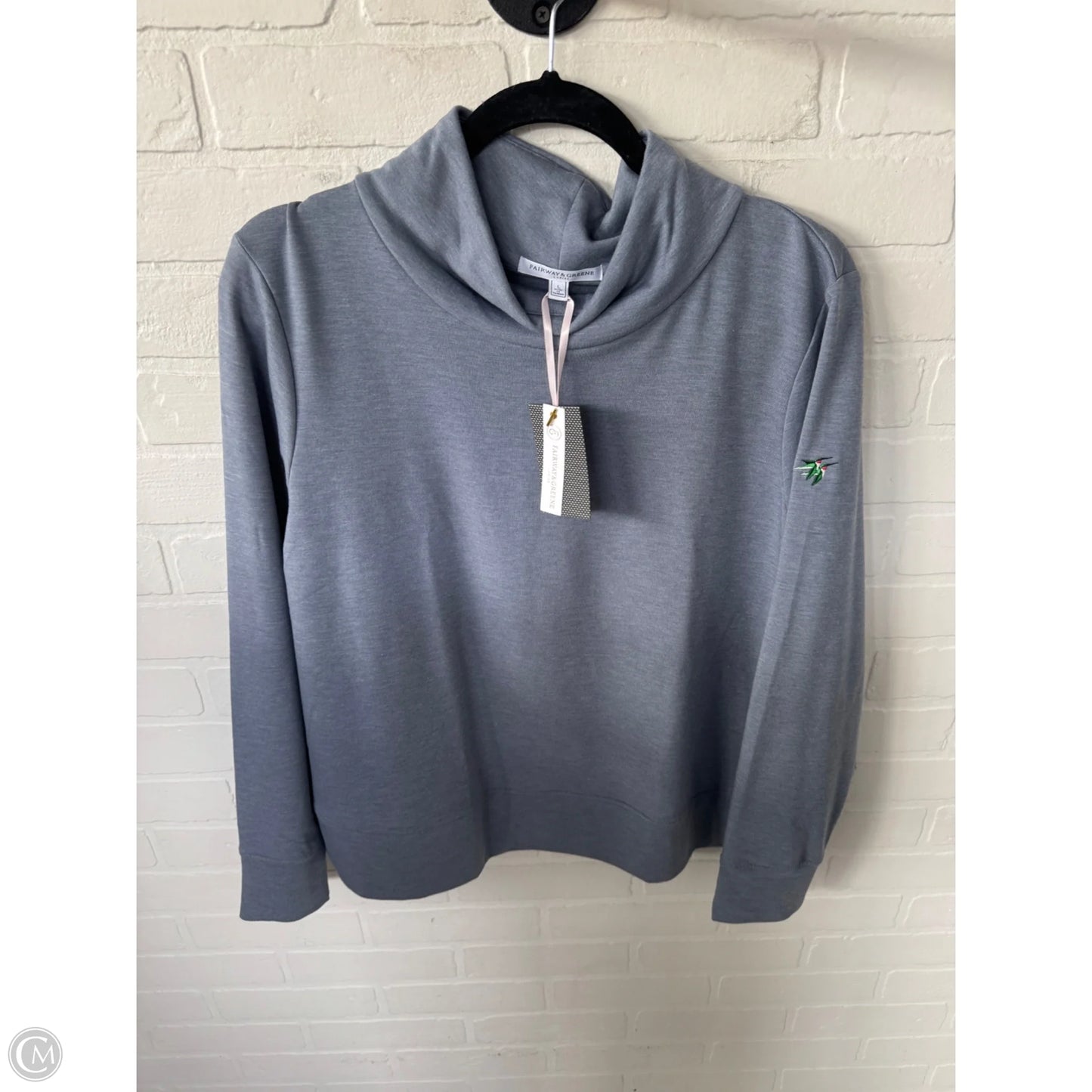 Athletic Sweatshirt Collar By Cma In Blue, Size: L