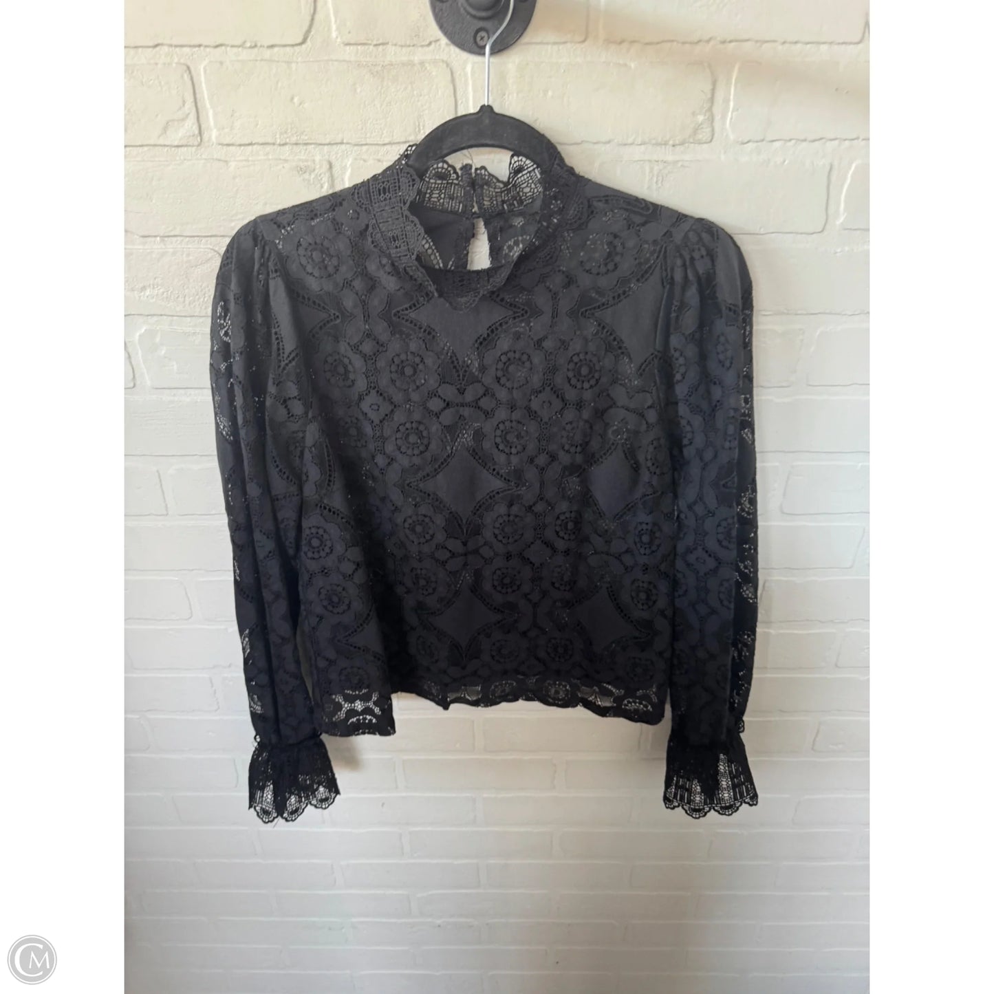 Top Long Sleeve By Clothes Mentor In Black, Size: L