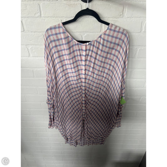 Tunic Long Sleeve By Saturday/sunday In Blue & Red & White, Size: S