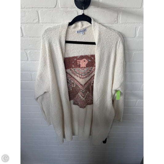 Sweater Cardigan By Blakeley In Cream & Green, Size: Osfm