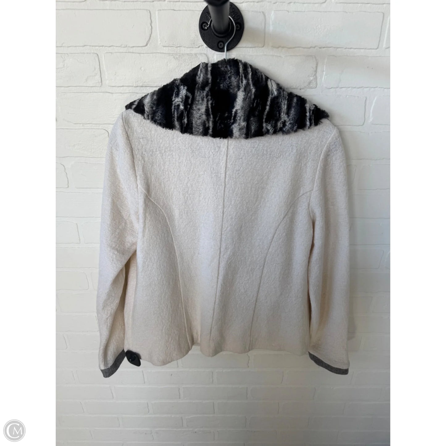 Jacket Other By Clothes Mentor In Cream & Grey, Size: S
