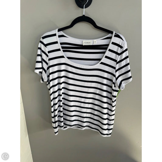 Top Short Sleeve Basic By Cyrus In Black & White, Size: Xl