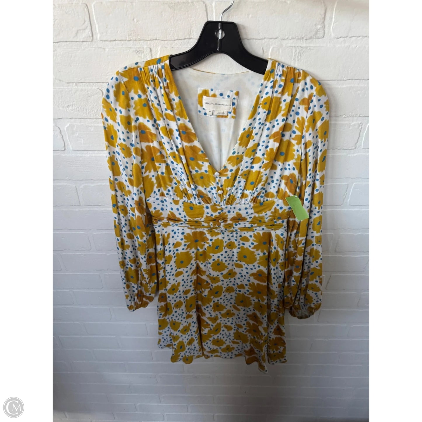 Dress Casual Short By Anthropologie In Yellow, Size: Xs