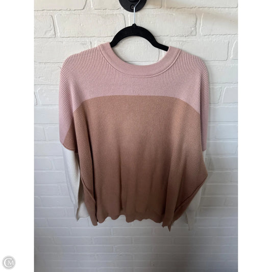 Sweater By Cme In Pink & Tan, Size: S