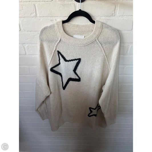 Sweater By Aerie In Cream & Grey, Size: L