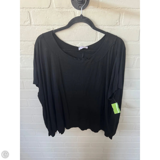 Top Short Sleeve Basic By Pink Lily In Black, Size: Xl