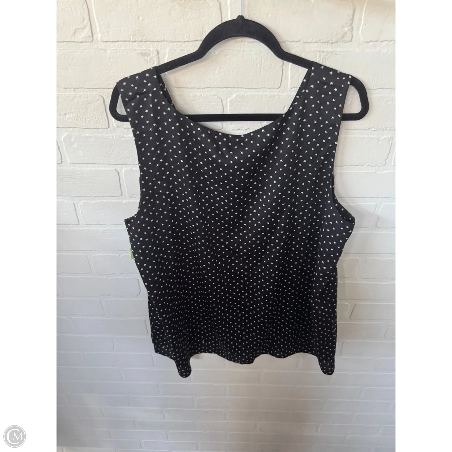 Top Sleeveless By Ann Taylor In Black & White, Size: Xl