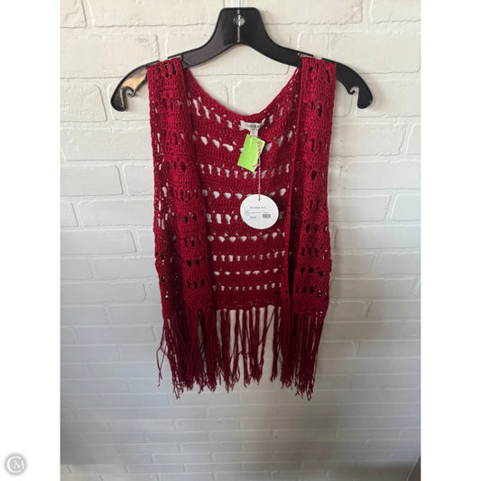 Vest Sweater By Umgee In Red, Size: M