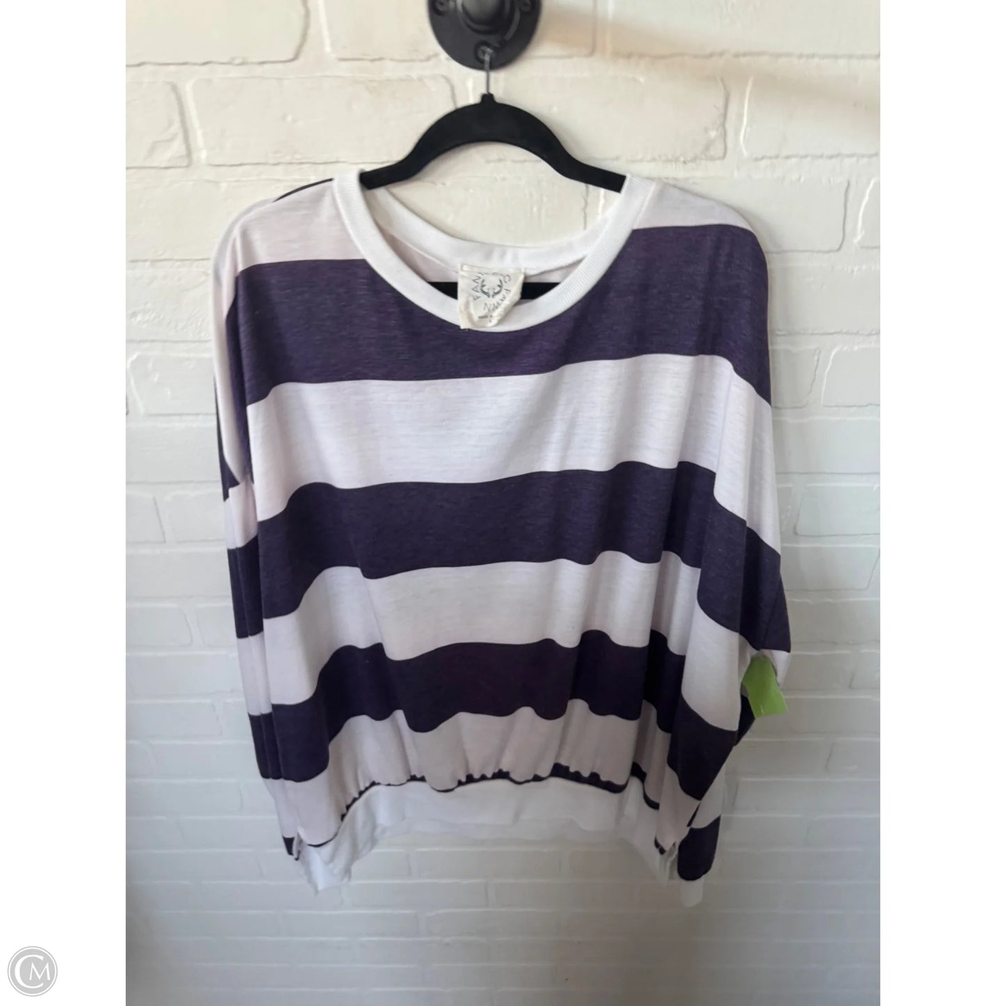 Sweatshirt Crewneck By Fantastic Fawn In Purple & White, Size: L